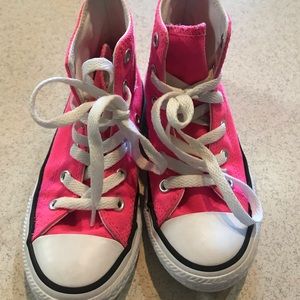 Girls pink higher top Converse